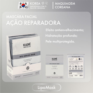 Máscara Skincare Facial Klasme 10 Saches Tecnologia Milenar Asiática Pele firme e hidratante em Oferta na Shopee