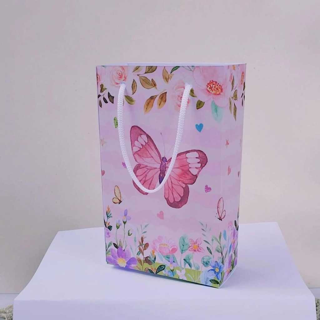 Kit Sacolinha Festa Infantil Personalizado JARDIM DAS BORBOLETAS Lembrancinhas  Aniversário PEGUE E MONTE