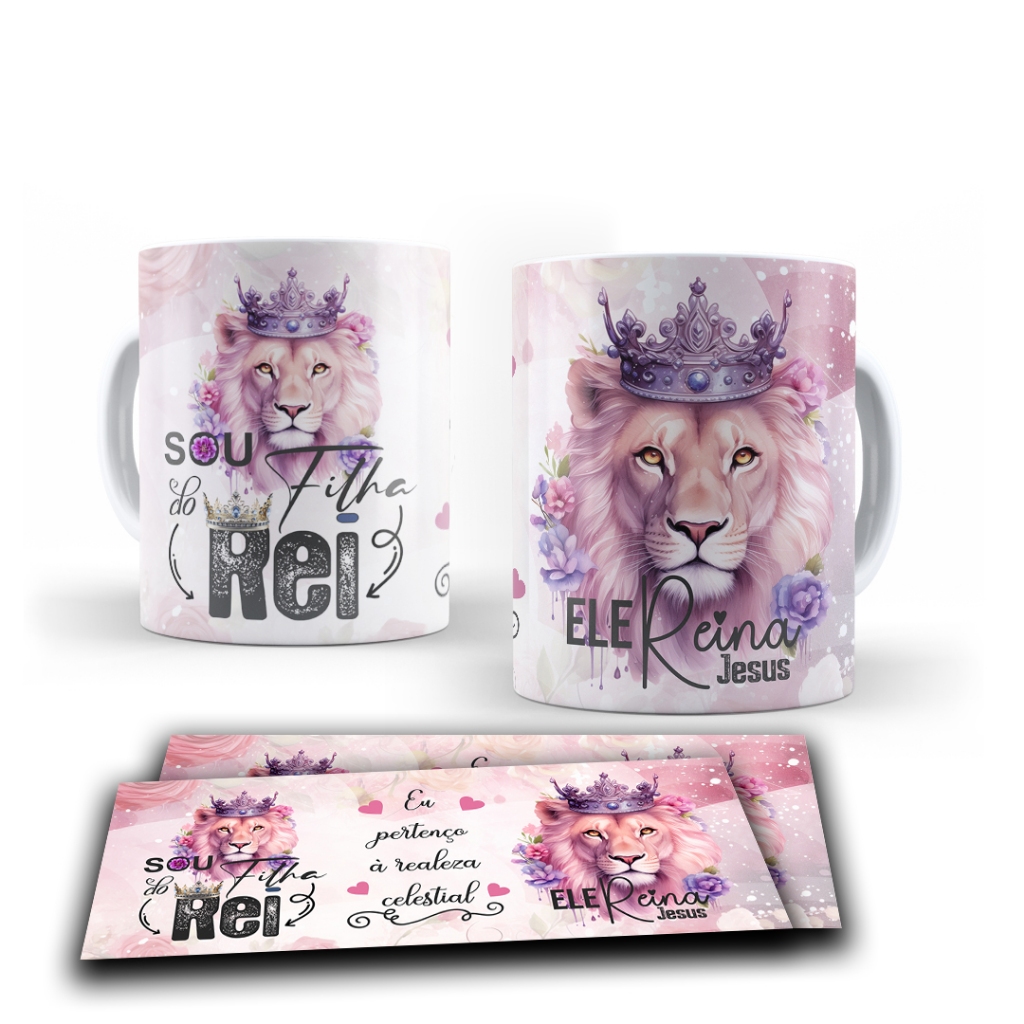 Caneca de Porcelana 325 ml Personalizada Evangélica Arte 1 Kits com 6 / 12 / 18 / 24 / 30 unidades