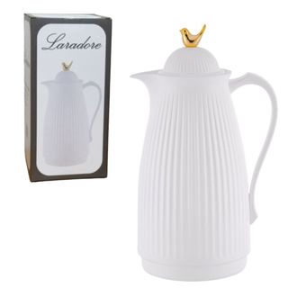 Garrafa Térmica de Café Laradore Bird - Branca e Dourada 1L