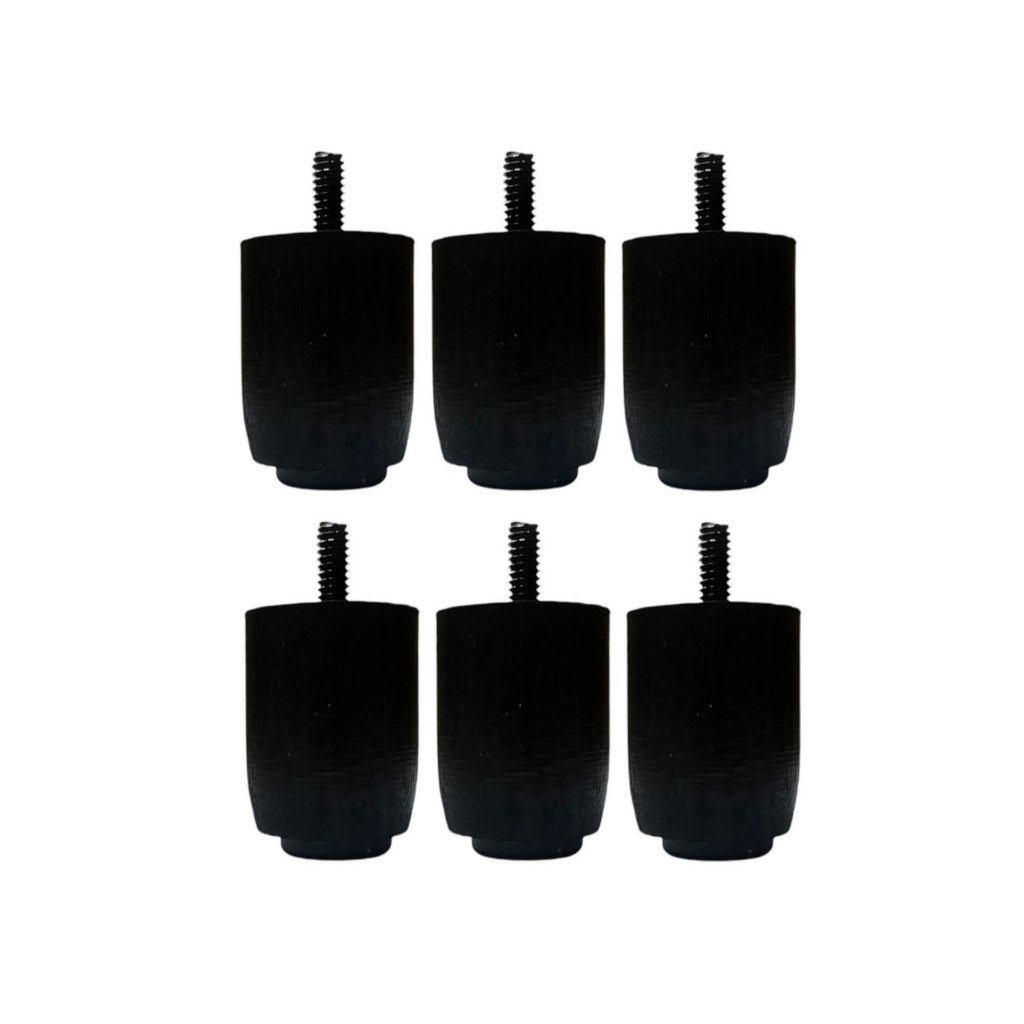5 Und Pés Pezinho Cama Box Puff Móveis Madeira Marrom 7cm