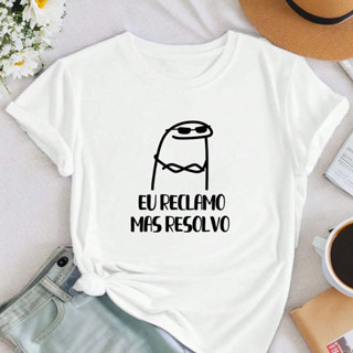 Camisa Camiseta T-Shirt Eu Reclamo Mas Resolvo Blusa Feminina 100% Algodão em Oferta na Shopee