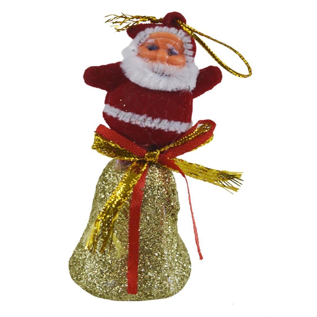 Kit 10 Pendente Papai Noel Sortidos 5cm Natal Presente Sino Decoração Natalina Festa