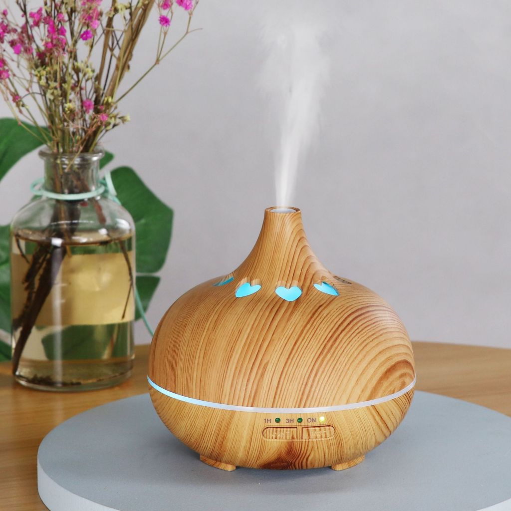 Umidificador Difusor Aromatizante Led 400ml Purificador de Ar Ultrassônico Com Controle