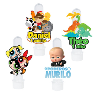 20 TUBETES PERSONALIZADOS 3D (Qualquer tema) em Oferta na Shopee