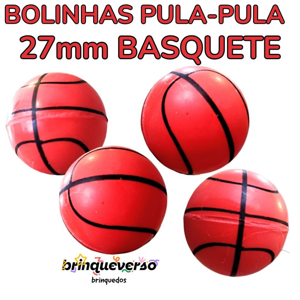 Bolinha Especial Pula Pula 27mm. Basquete. Lembrancinha. Presente. Aniversário. Bolinha pula