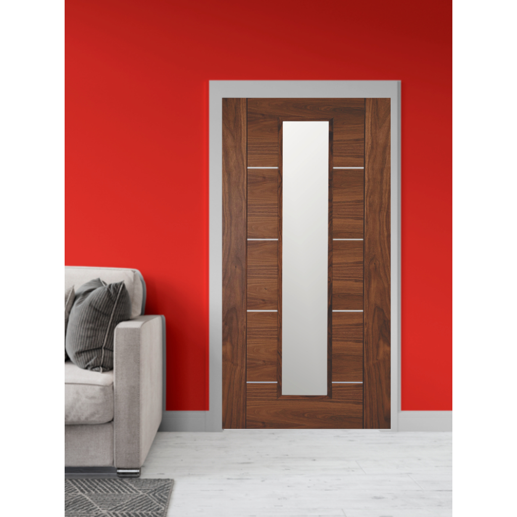 Adesivo para Portas de Madeira ou Vidro Papel de Parede Decoração Revestimento - Madeira Vidro Filete 020X