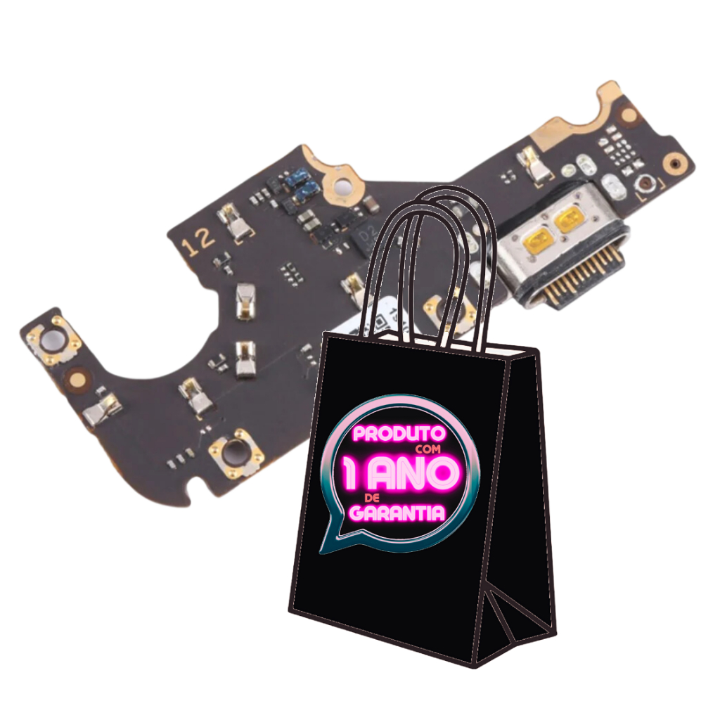 Conector Placa Entrada Cabo Carregador Usb Compatível Moto One Hyper XT2027 + Envio Hoje!