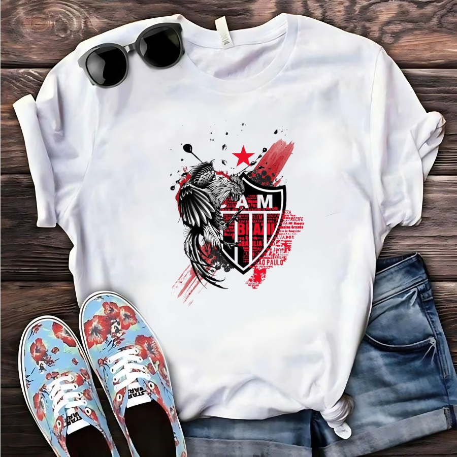 Camisa Feminina T-shirt Do Galo  / Blusa Do Atletico-MG Galao Da Massa