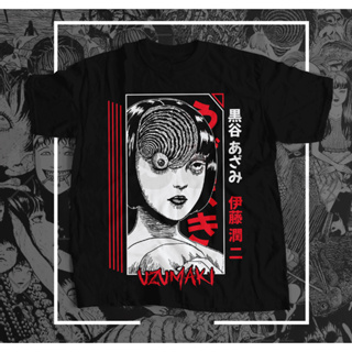 Camiseta junji ito Uzumaki Blusa Camisa de Anime 100% Algodão em Oferta na Shopee