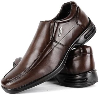 Sapato Masculino Social de Couro Anatômico Macio Moderno Calce Fácil Calçados Masculino Preto e Café Pronta Entrega