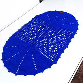 Tapete de Porta Oval em Crochê Toalha Centro de Mesa de Crochet Croche Artesanal Moda Casa Decoração Presentes