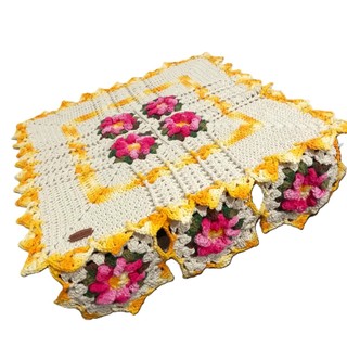 Capa Toalha de Fogão 4 Bocas Flores em Crochê Várias Cores Crochet Croche Moda Casa Decoração Cozinha Presentes