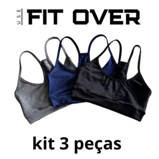 Kit 3 tops fitness básico - alcinha - nadador - suplex - academia - crossfit - treino - fi...