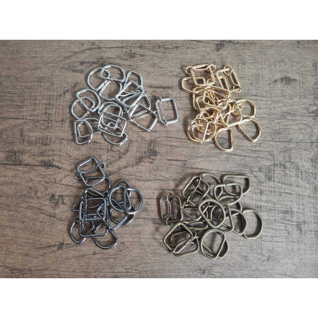 Meias Argolas e Reguladores em Metal de 1,5cm - 2cm - 2,5cm e 3cm com 10 ou 20 unidades