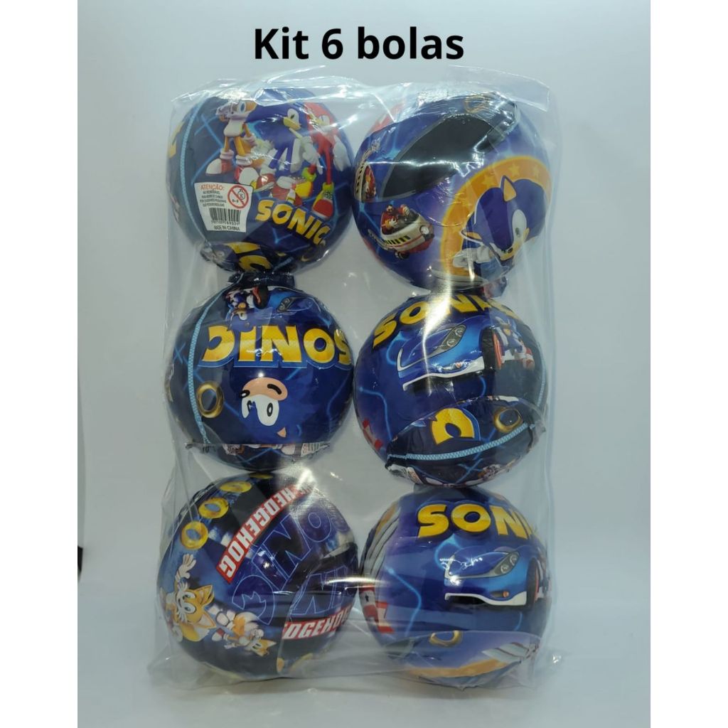 Bola Personagem  Com Surpresa Kit Com 6 Unidades