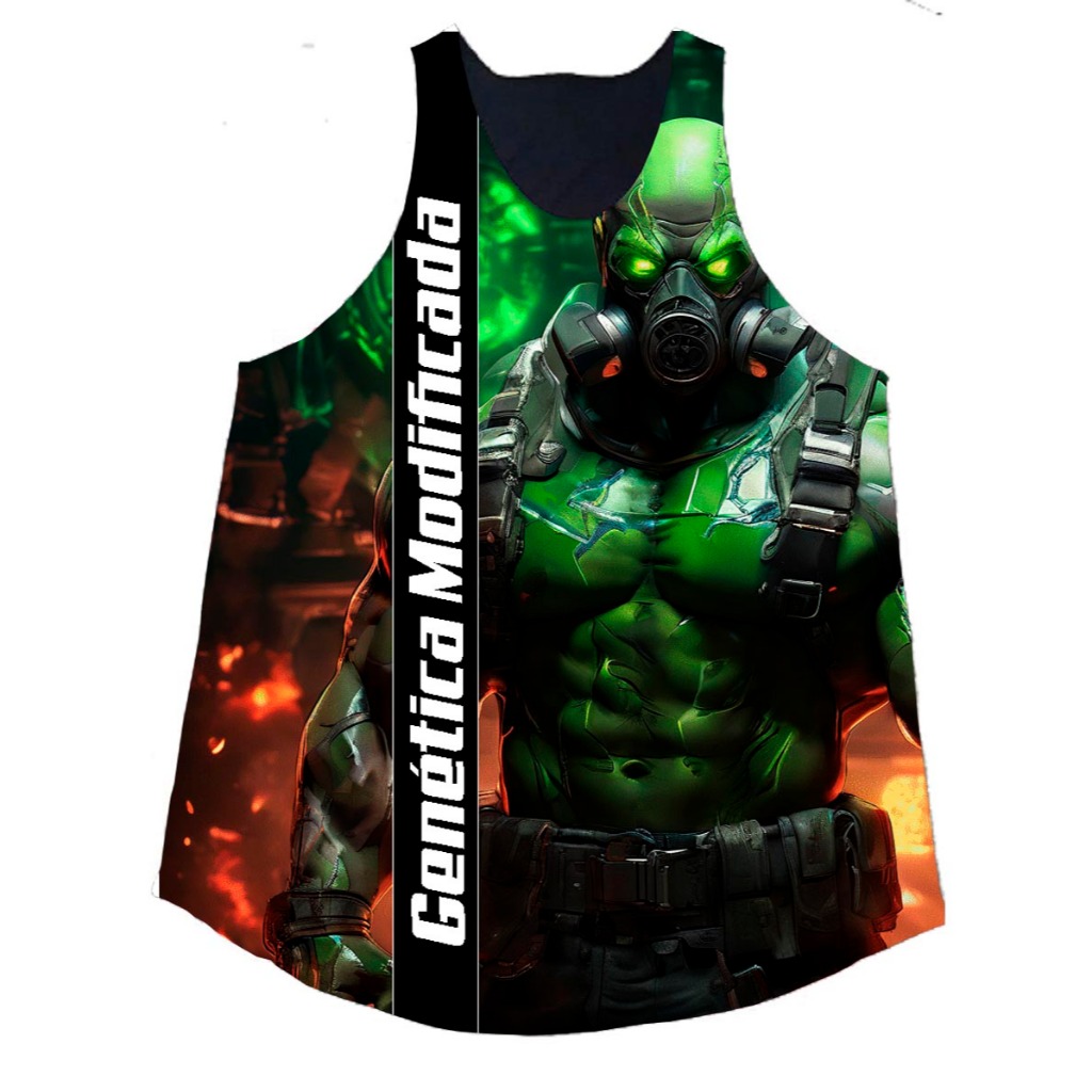 Regata cavada masculina treino musculação academia Genetica modificada art3
