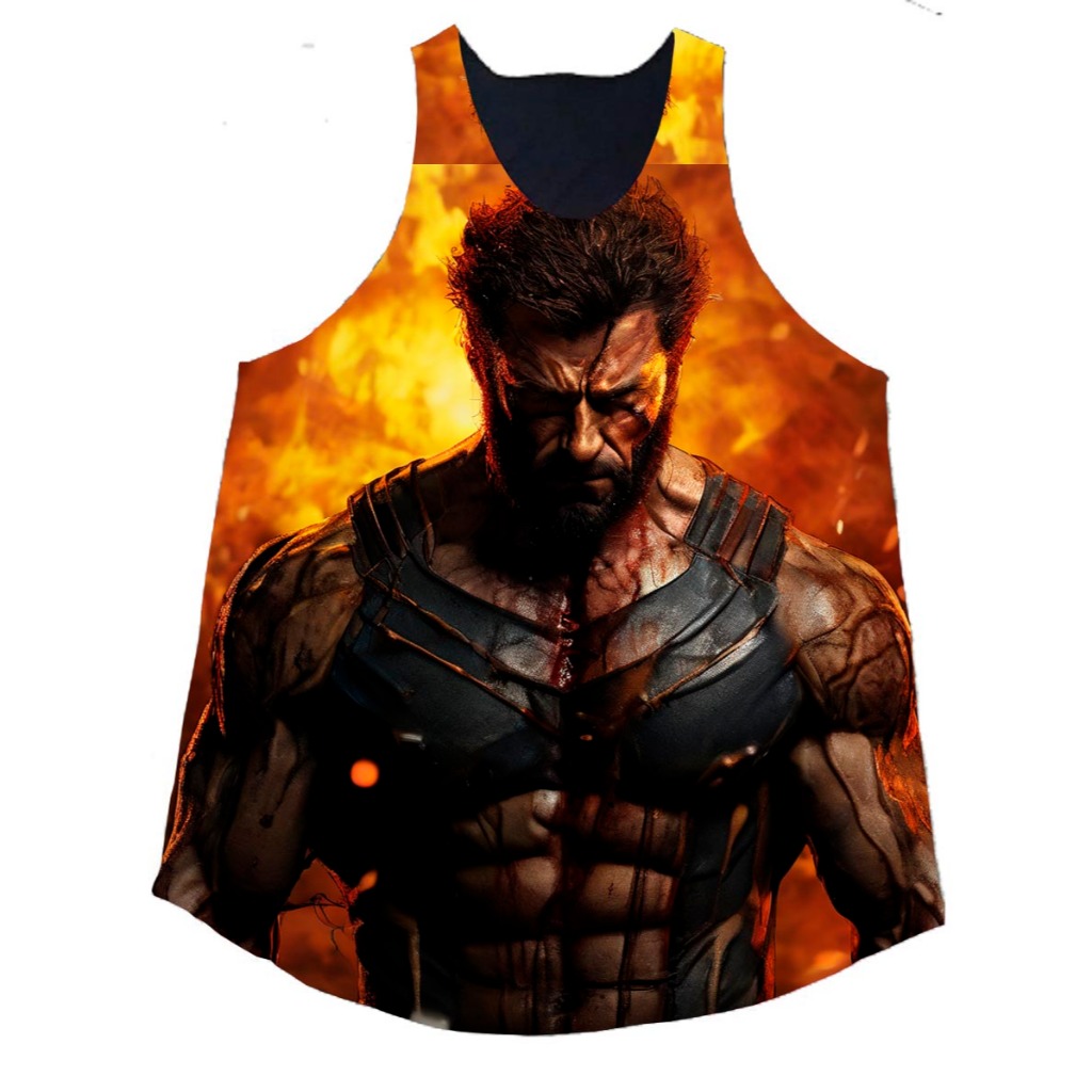 Regata cavada masculina treino musculação academia Wolverine art5
