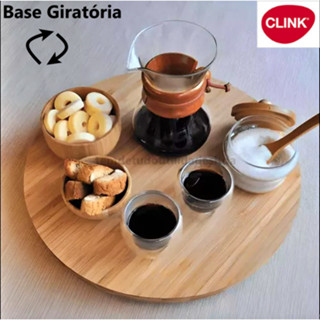 Tabua de Bambu Petisqueira com Base Giratória 360° Centro de Mesa Envio Rapido