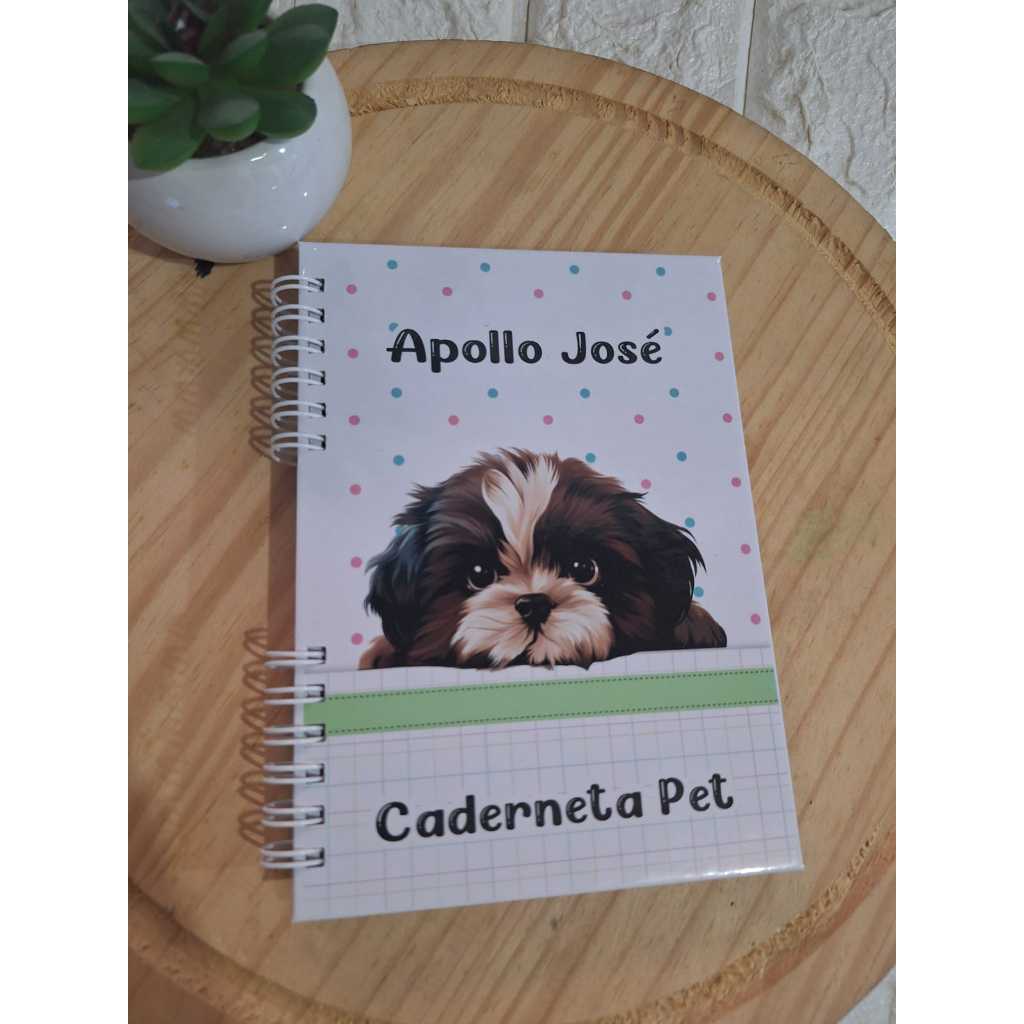 Caderneta pet A6 COM NOME