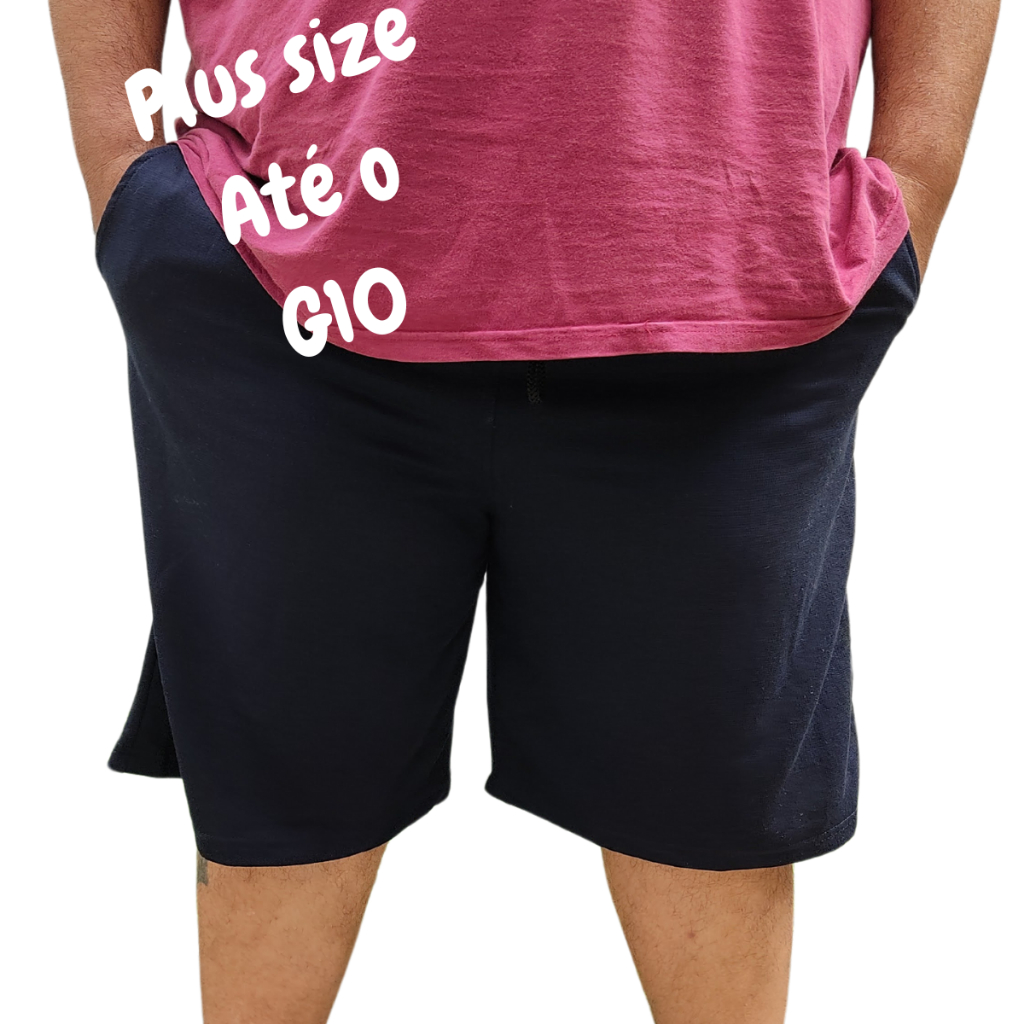 Bermuda moletom masculina plus size academia treino casual short masculino moleton plus size em Oferta na Shopee