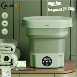 Mini Máquina de lavar, que pode ser portátil, três modos, pode ser dobrada, viajar em viagens Roupas em Oferta na Shopee
