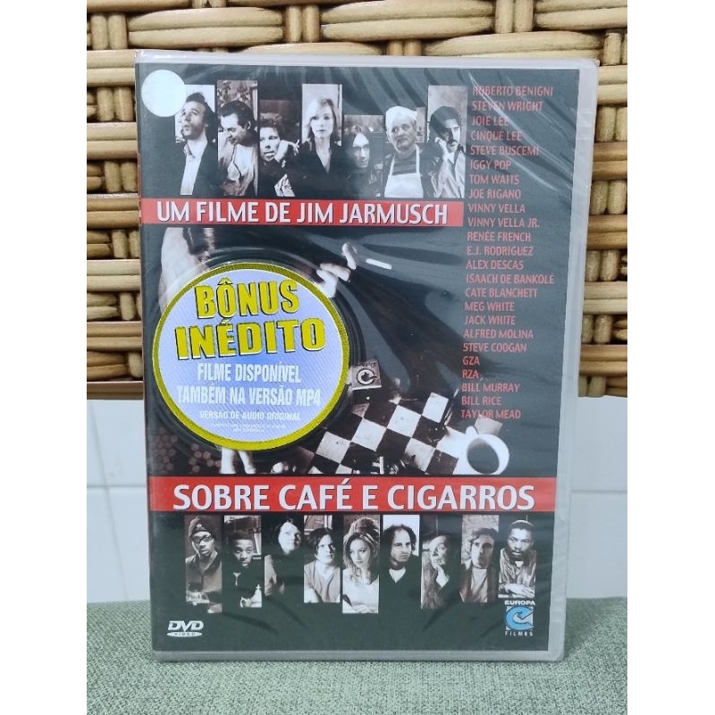 DVD Sobre Café e Cigarros - filme de Jim Jarmusch com Iggy Pop Tom Waits - Novo Lacrado