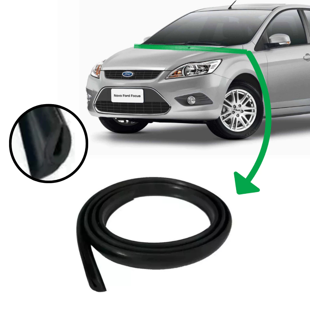 Borracha Friso Acabamento Churrasqueira Parabrisa Ford Focus