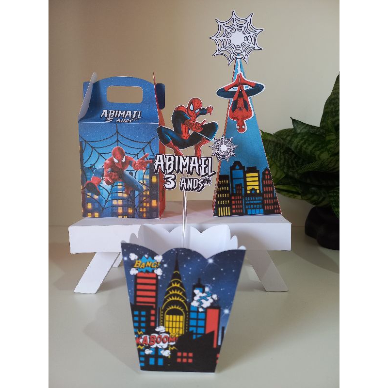 Personalizado Homem Aranha- Centro de Mesa/cachepo-lembrancinhas(PEGUE E MONTE)