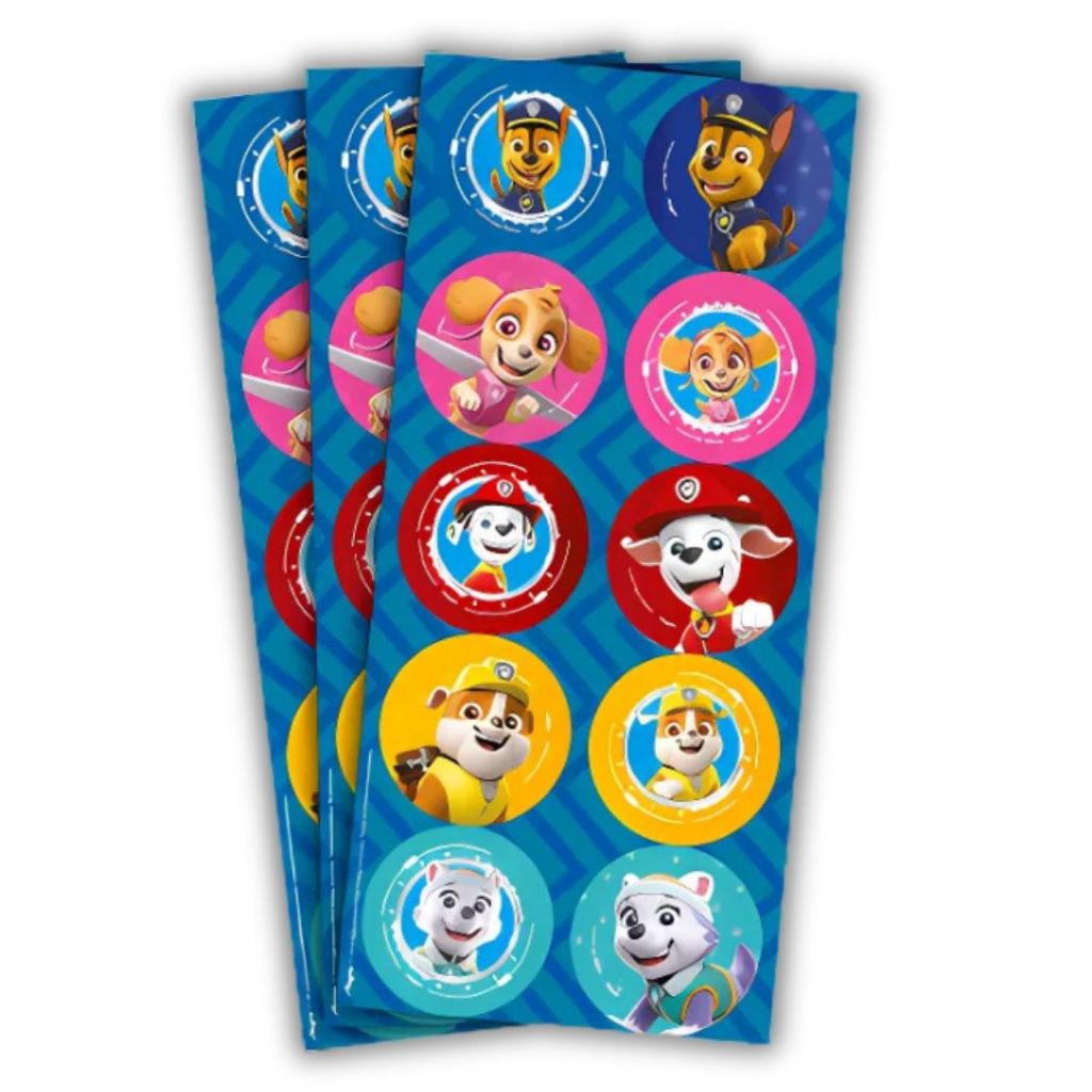 30~150 ADESIVO REDONDO PATRULHA CANINA CORE REGINA em Oferta na Shopee