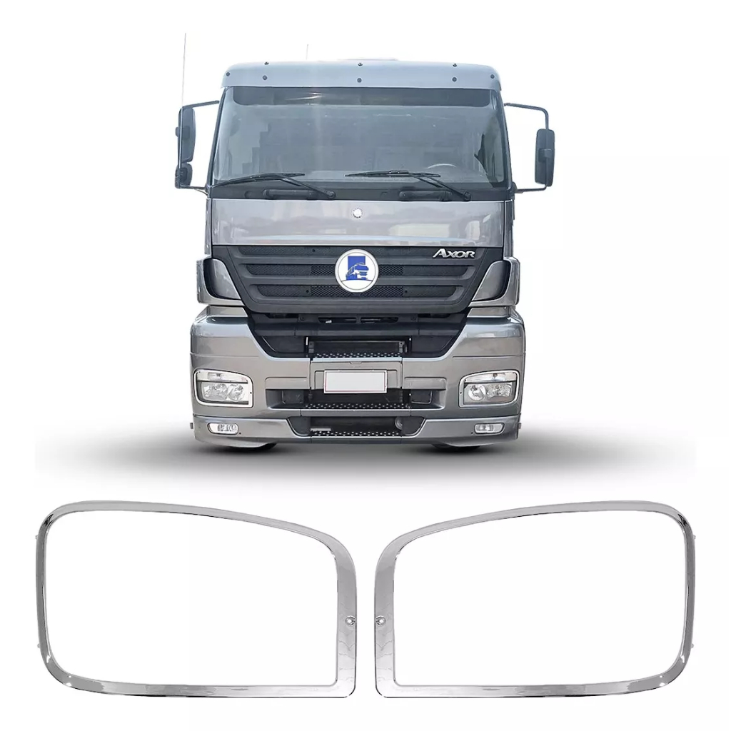 Aro Moldura Farol Cromada Caminhão Mb Axor 2005 A 2013 em Oferta na Shopee