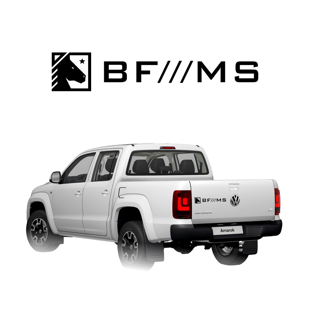 Adesivo  Camionete Ranger Amarok Hilux Novo Bf///ms 40x7,5cm