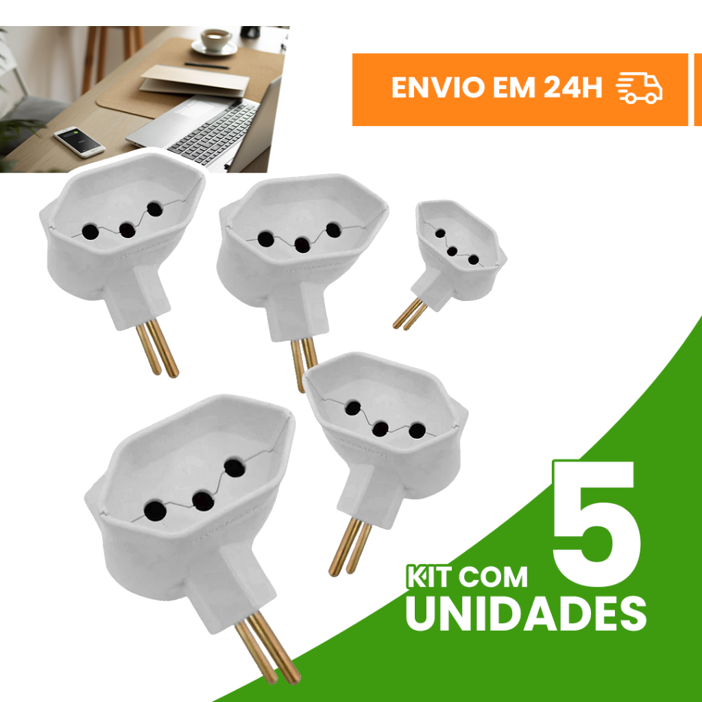 Adaptador Tripolar 10A-20A Novo Padrão de Tomada Resistente em Oferta na Shopee