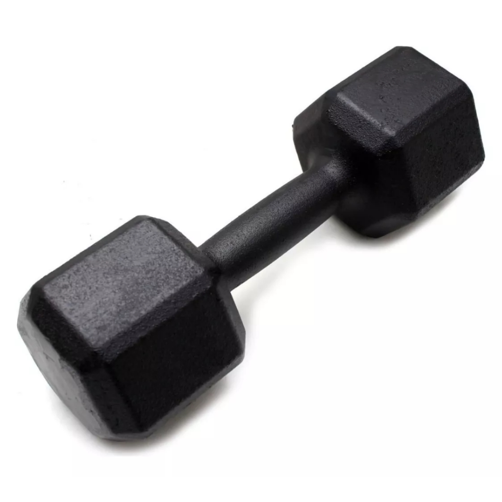 Halter Sextavado Pintado 1 ao 5 Kg "1un Unidade" - Treino em Casa Musculação Academia Funcional