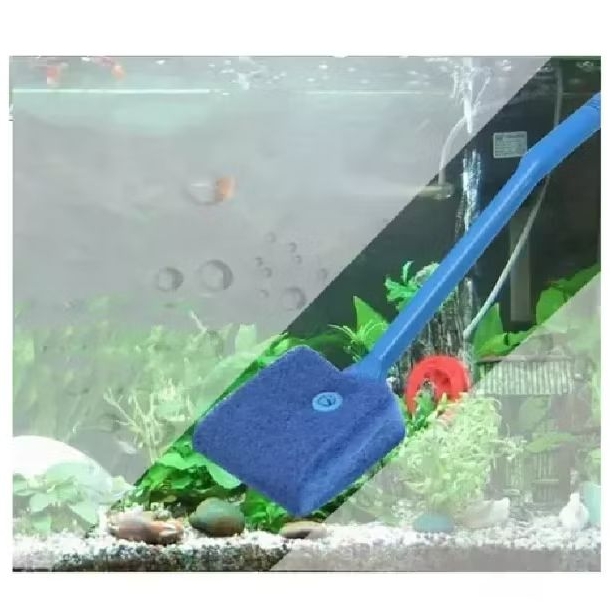 1 Limpador com esponja limpeza de aquários  vidro ou janelas 40cm De Plástico E Esponja