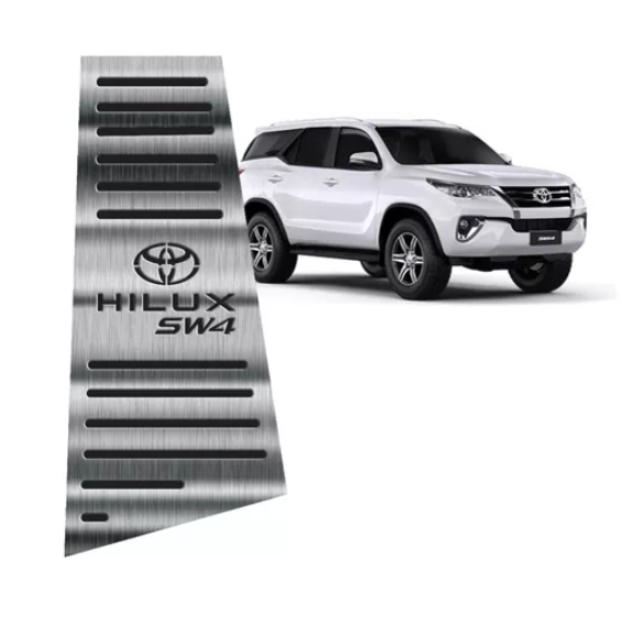 Descanso De Pé Aço Inox Premium Toyota Hilux Sw4