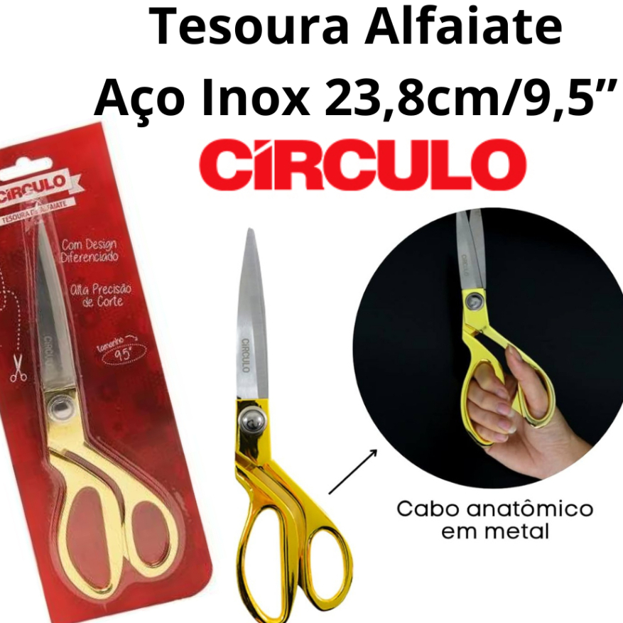TESOURA ALFAIATE 9,5" 23,8CM CÍRCULO