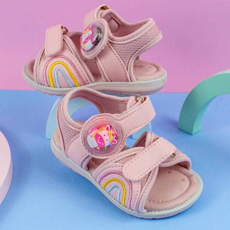 Sandália Papete Infantil Menina Criança Unicórnio Conforto  Camin - Baby & Kids Fashion