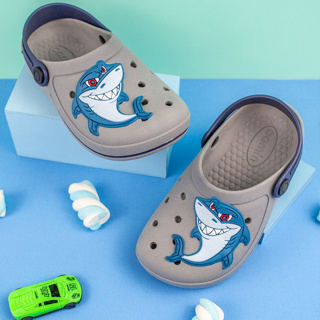 Chinelo Babuche Infantil Menino Cinza Marinho Personagem Tubarão Camin em Oferta na Shopee