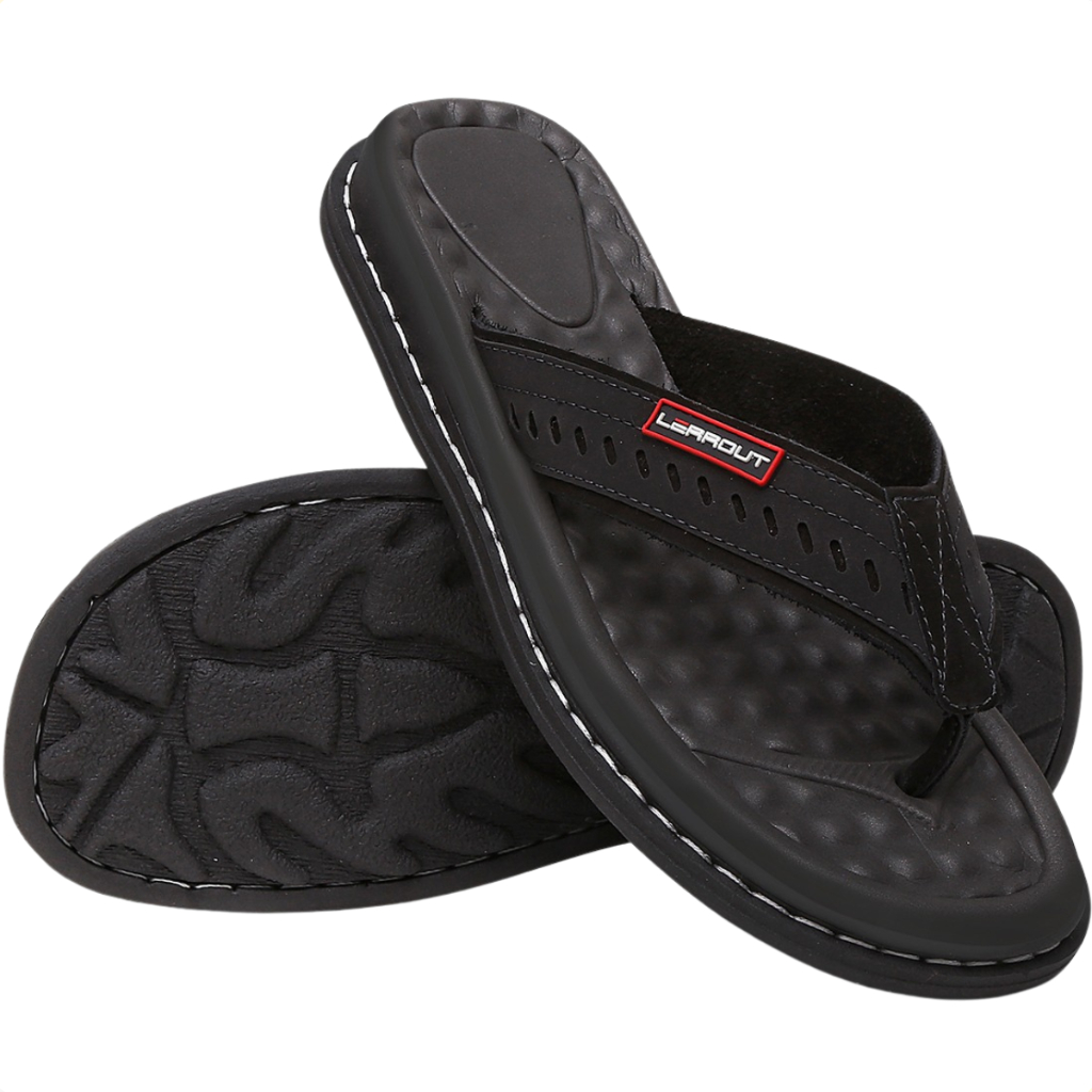Sandália Masculina Couro Legítimo Leve Chinelo Elegante Orthopédica Mega Confortável Original Ant-Chulé
