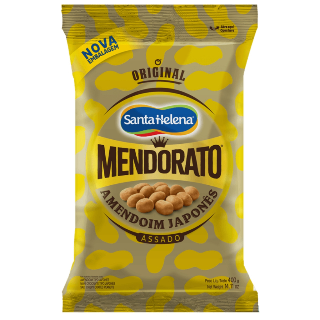 Amendoim Mendorato Japonês 400g Santa Helena em Oferta na Shopee