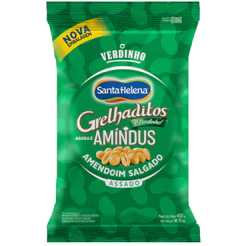 Amendoim Salgado Amíndus Grelhaditos Sem Pele 400g - Santa Helena