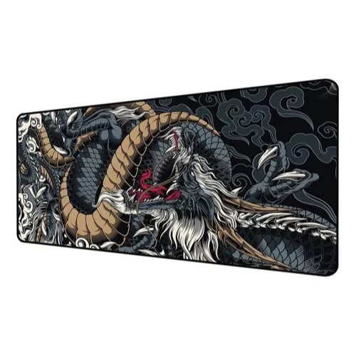 Mouse Pad gamer extra grande 90x40 Dragão azul profissional cor preta em Oferta na Shopee