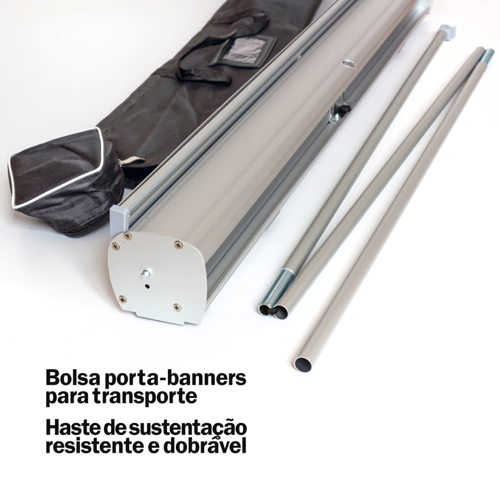 Detalhes do 1Porta Banner Roll UP Suporte Retrátil Com Bolsa
