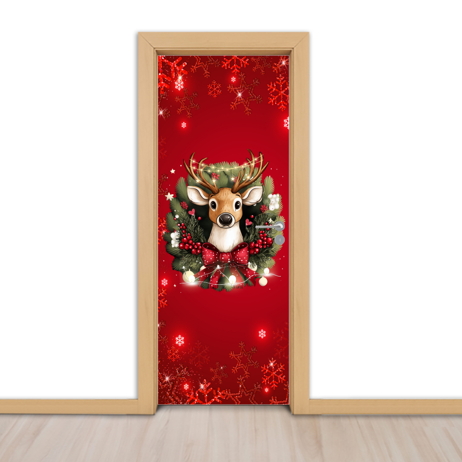 Adesivo Decorativo Para Portas Revestimento Papel de Parede NATAL Boas Festas Fim de Ano Feliz Natal - NATAL 21 - 2025