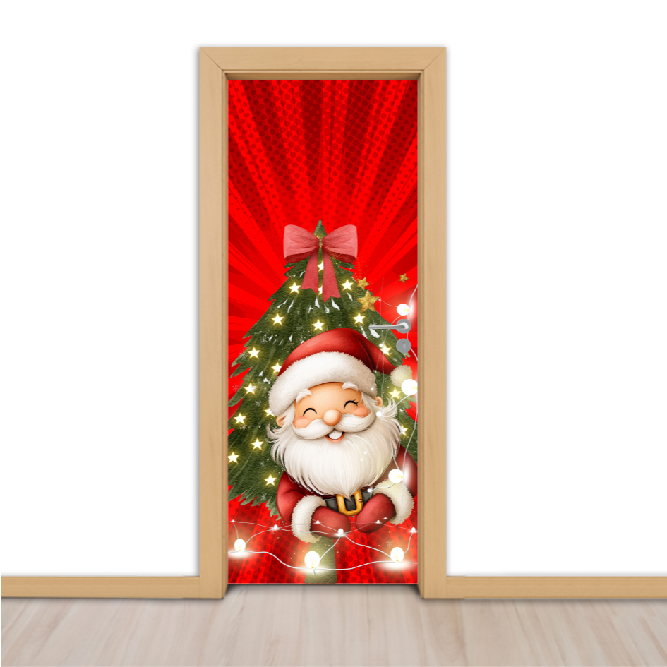 Adesivo Decorativo Para Portas Revestimento Papel de Parede NATAL Boas Festas Fim de Ano Feliz Natal - NATAL 20 - 2025