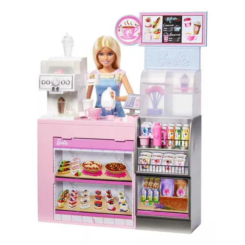 Barbie Cafeteria Com Boneca Barista Loira - Mattel Hxn94 · foto 2
