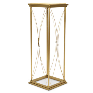 Coluna Quadrada Alt 80 Cm 28x28 com Tampo de Madeira em Oferta na Shopee