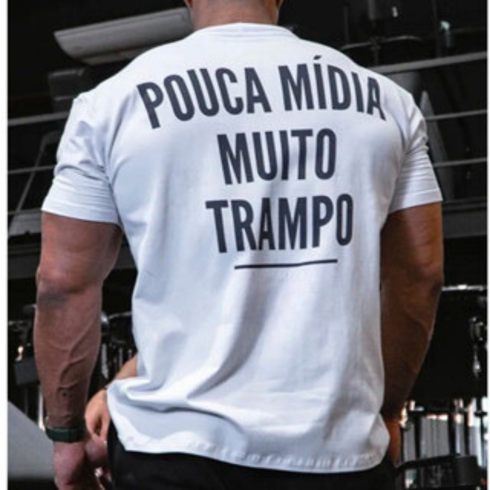 Camiseta Oversized ou Básica Academia Frase Motivação Treino Lançamento Malha Premium Camisa