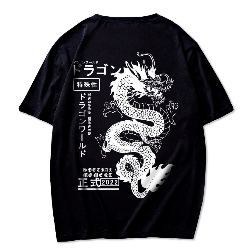 Camiseta Oversized ou Básica Dragão Academia Primavera Verão Streetwear Unissex Malha Premium Camisa